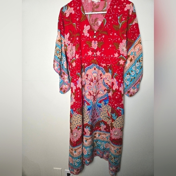 Free People FP To Love Boho Chic Festival Hippie Beachy Maxi Dress, Size Large - Picture 1 of 4